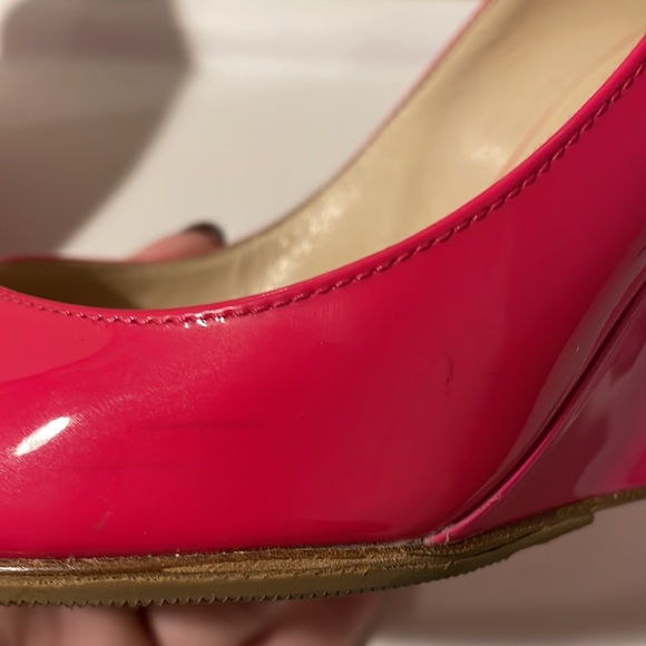 Jimmy Choo Hot Pink Wedge 38.5 - Picture 9 of 10